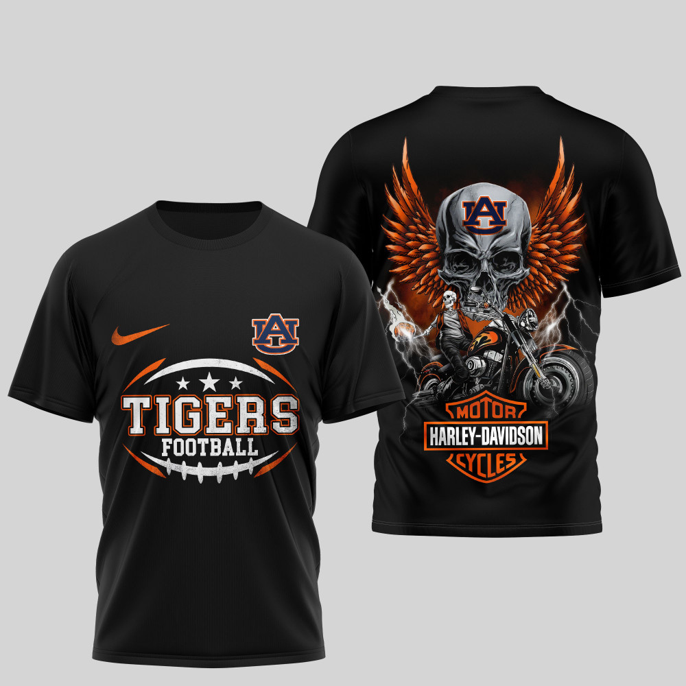 Auburn Tigers , Premium Ncaa Harley Davidson 3D Shirt Td