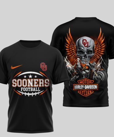 Oklahoma Sooners , Premium Ncaa Harley Davidson 3D Shirt Td