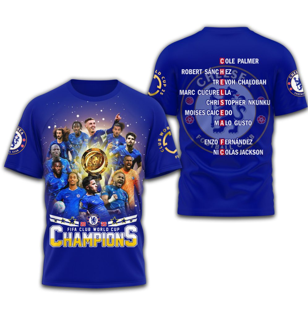 Chelsea F.C , Premium Champions 3D Shirt Td