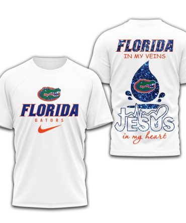 Florida Gators , Premium Jesus In My Heart 3D Shirt Td