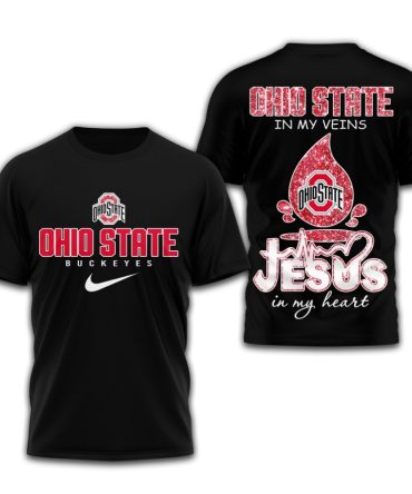 Ohio State Buckeyes , Premium Jesus In My Heart 3D Shirt Td