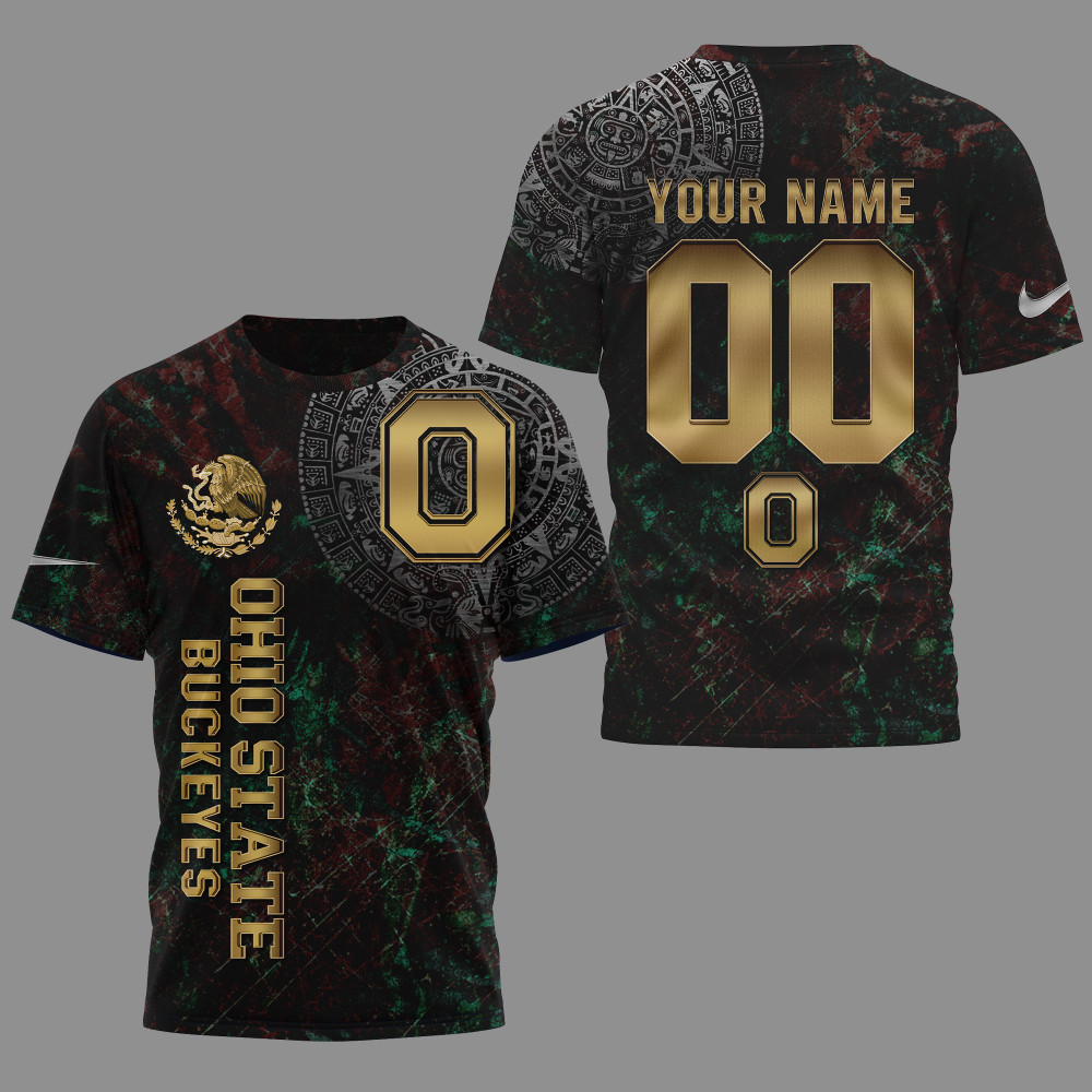 Ohio State Buckeyes , Premium Mexican Heritage 3D Shirt Hi
