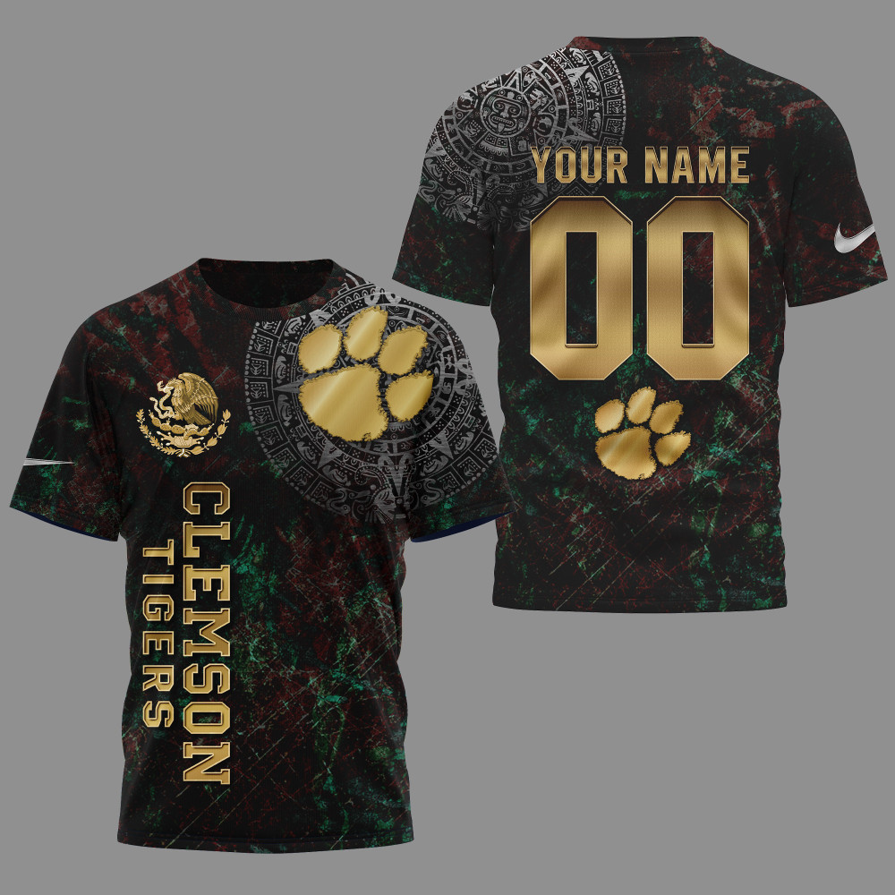 Clemson Tigers , Premium Mexican Heritage 3D Shirt Hi