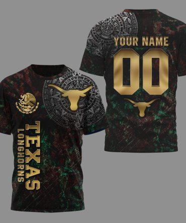 Texas Longhorns , Premium Mexican Heritage 3D Shirt Hi