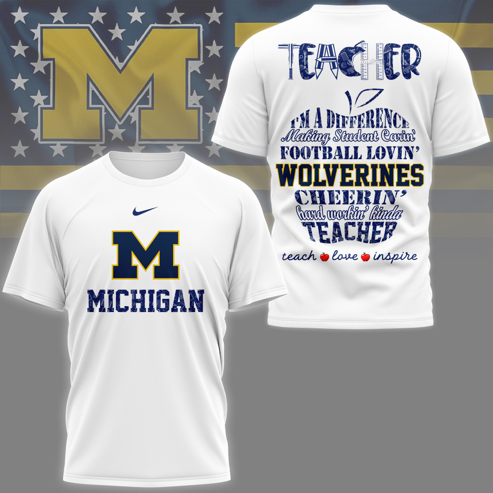 Michigan Wolverines , Premium Teacher Pride 3D Shirt Ny