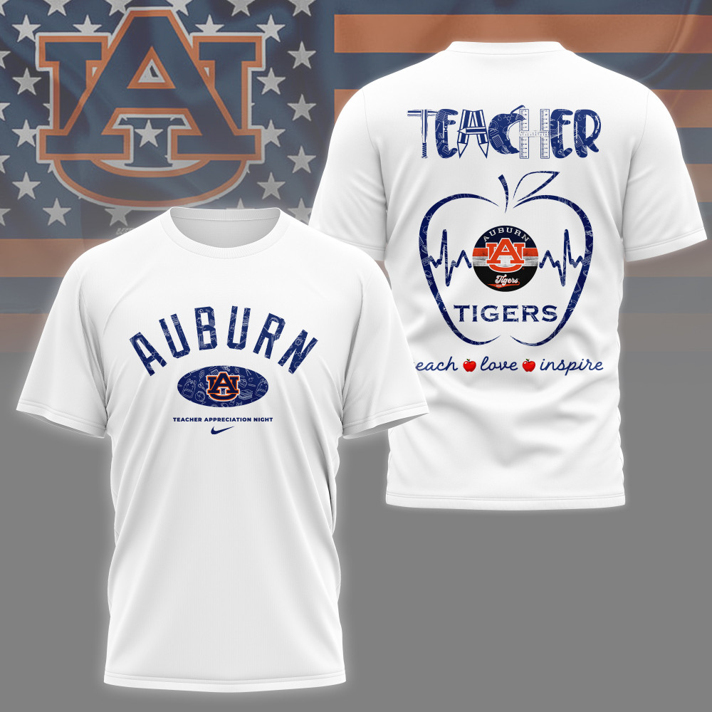 Auburn Tigers , Premium Teacher Appreciation Day 3D Shirt Ny