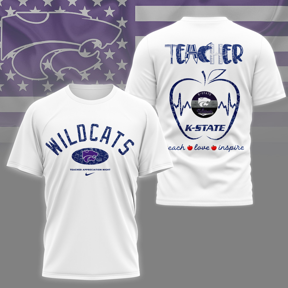 Kansas State Wildcats , Premium Teacher Appreciation Day 3D Shirt Ny