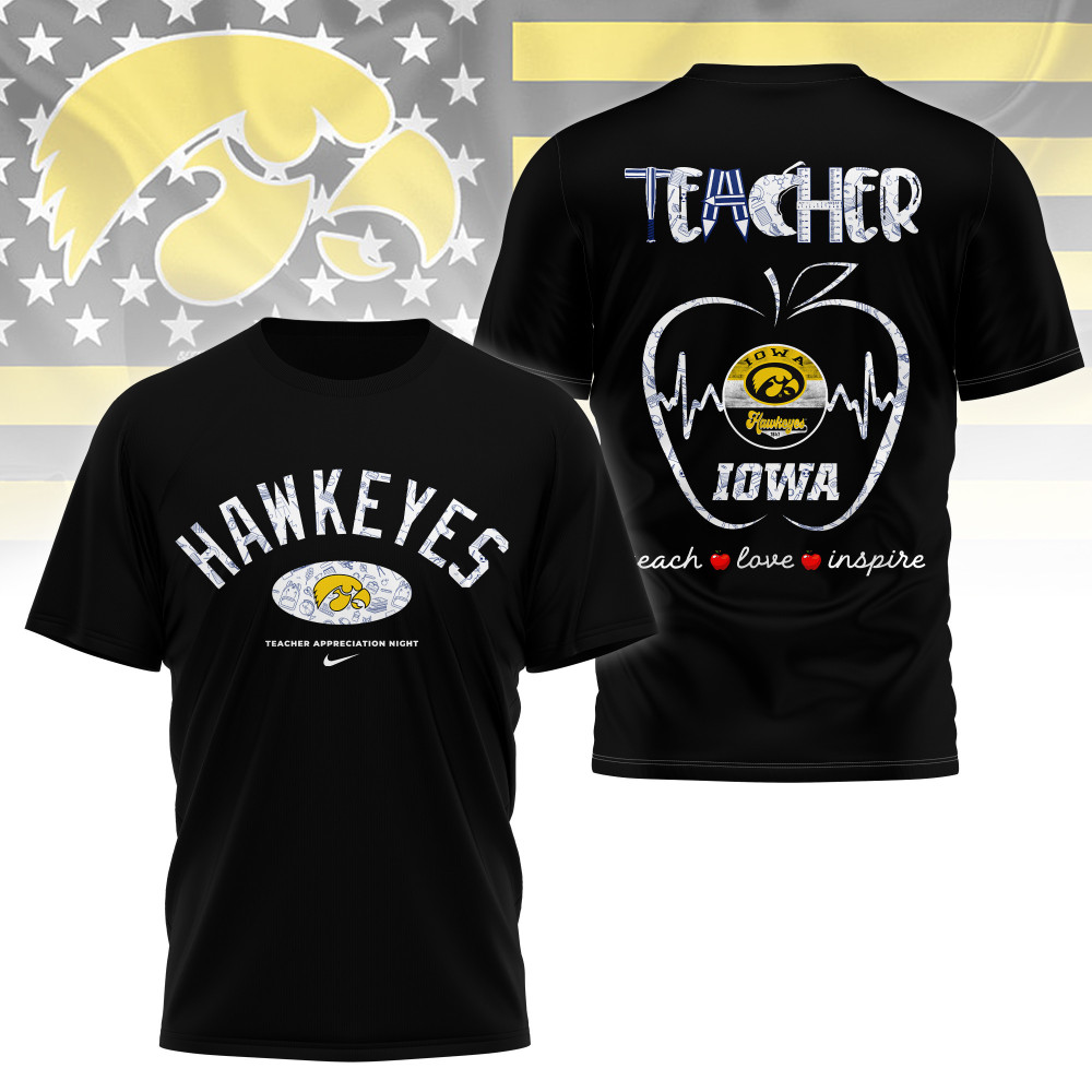 Iowa Hawkeyes , Premium Teacher Appreciation Day 3D Shirt Ny