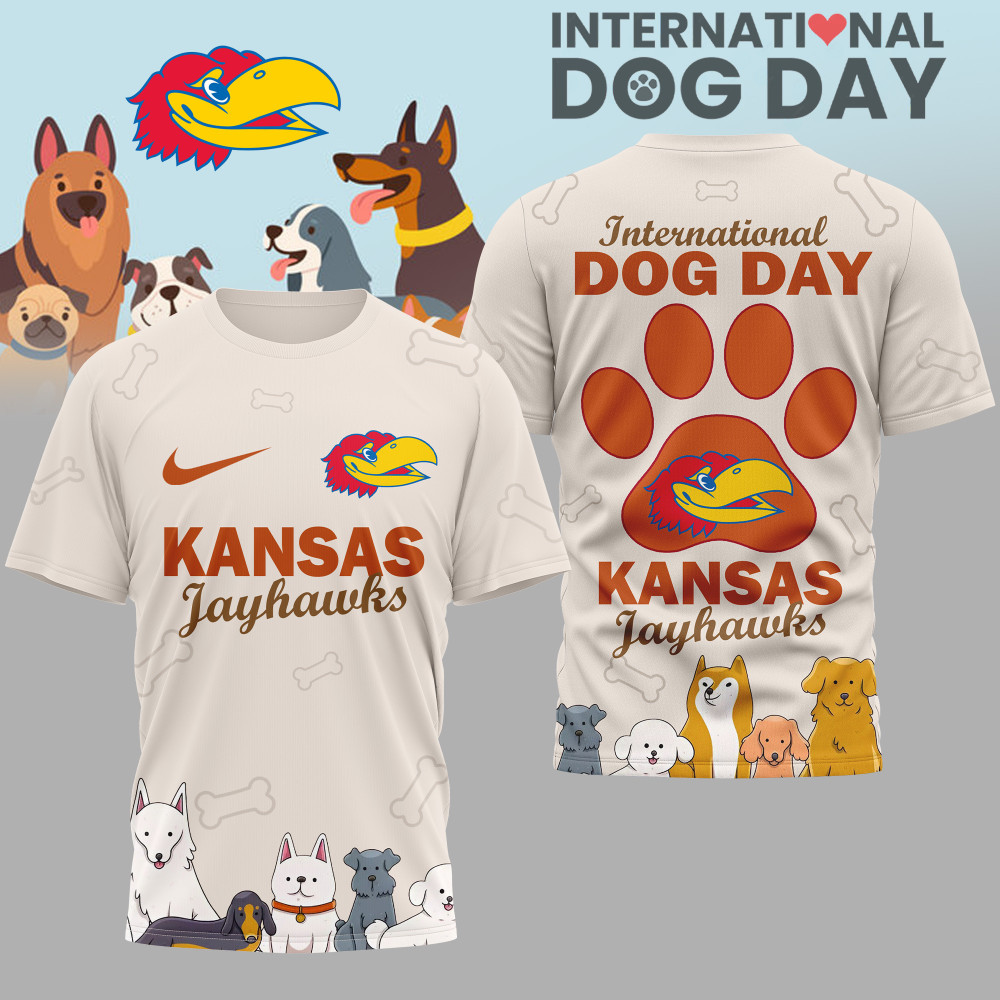Kansas Jayhawks , Premium International Dog Day 3D Shirt Hi