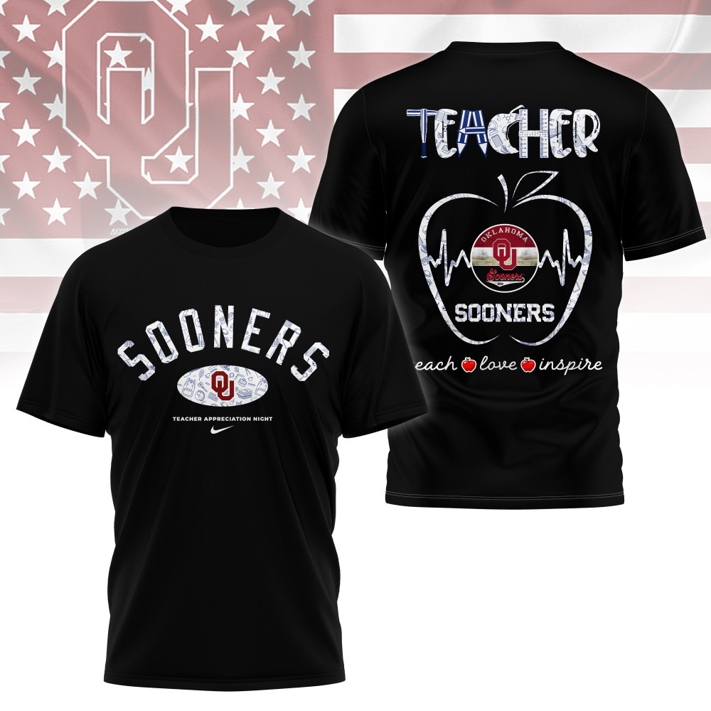 Oklahoma Sooners , Premium Teacher Appreciation Day 3D Shirt Ny