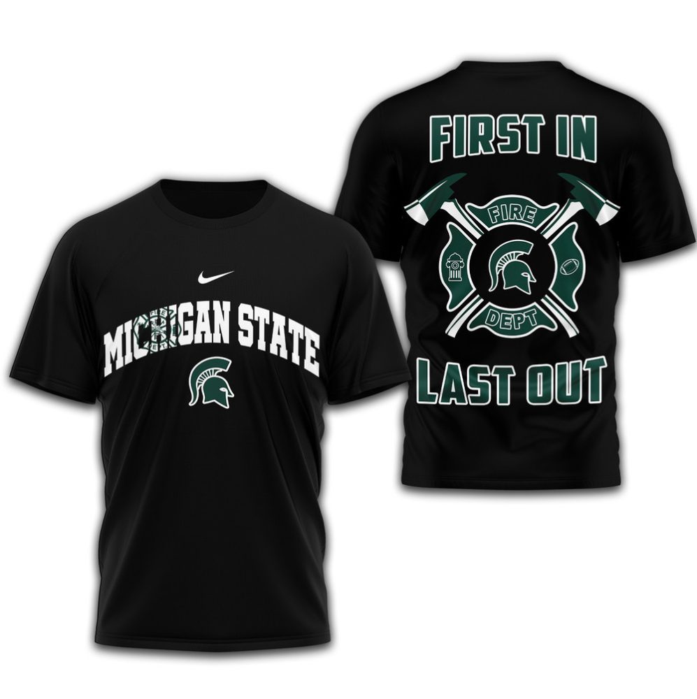 Michigan State Spartans , Premium Fire Dept 3D Shirt Td