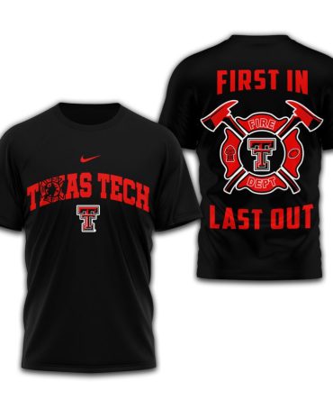 Texas Tech Red Raiders , Premium Fire Dept 3D Shirt Td