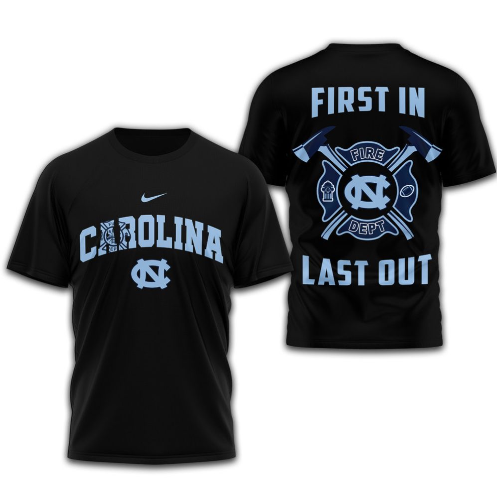 North Carolina Tar Heels , Premium Fire Dept 3D Shirt Td