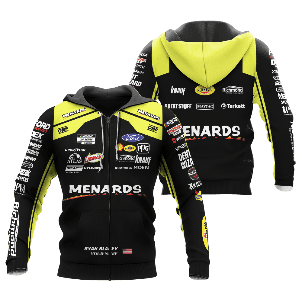 Ryan Blaney , Premium Car Racing 3D Printed Apparels