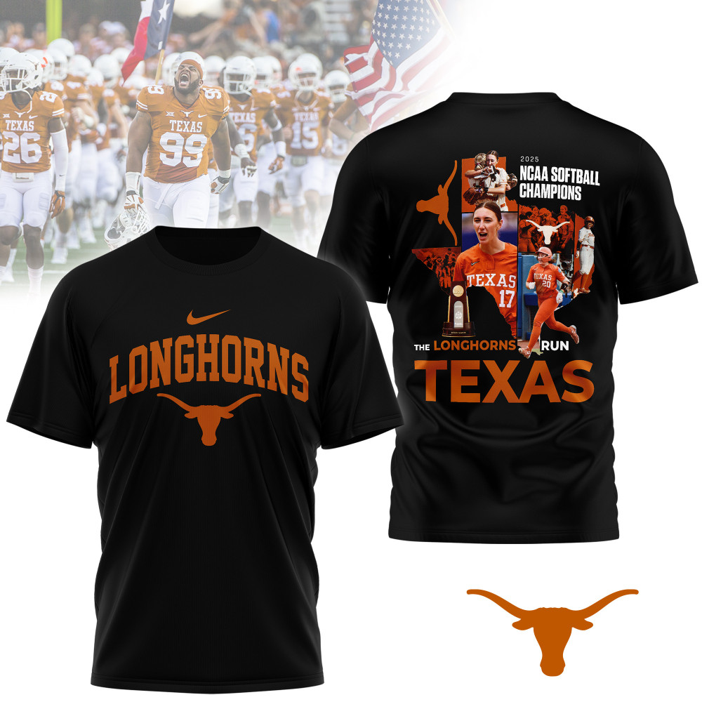 Texas Longhorns , Premium 2025 Ncaa Softball Champions 3D Shirt Ny