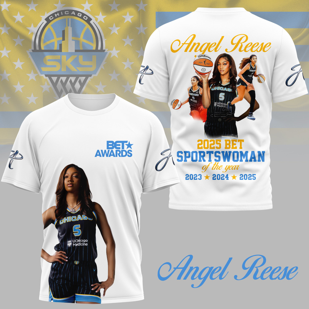 Angel Reese , Premium 2025 Bet Sportswoman Of The Year 3D Shirt Ny
