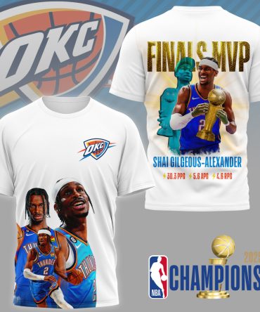 Oklahoma City Thunder , Premium Finals Mvp 2025 – Shai Gilgeous-Alexander 3D Shirt Ny
