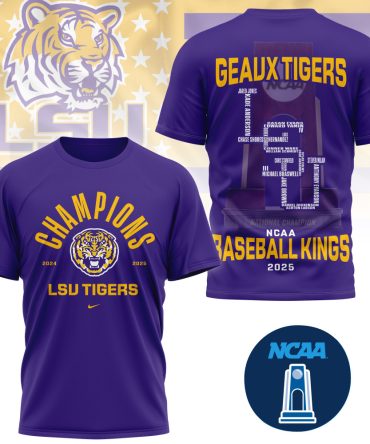 Lsu Tigers , Premium 2025 Ncaa Baseball Champions 3D Shirt Ny