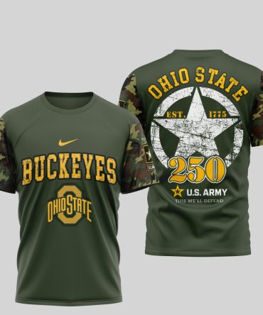 Ohio State Buckeyes , Premium U.S.Army 3D Shirt Td