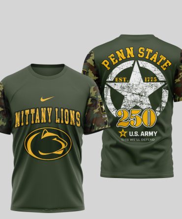Penn State Nittany Lions , Premium U.S.Army 3D Shirt Td