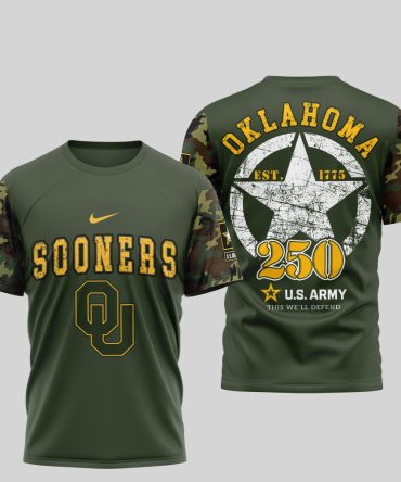 Oklahoma Sooners , Premium U.S.Army 3D Shirt Td