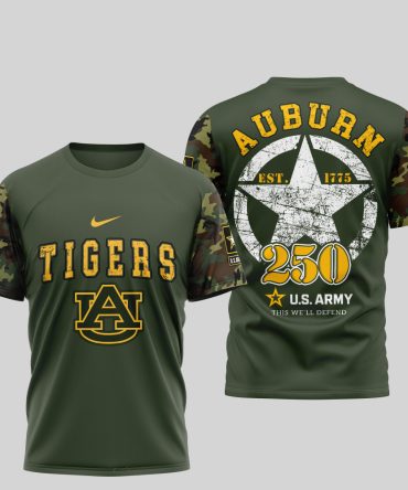 Auburn Tigers , Premium U.S.Army 3D Shirt Td