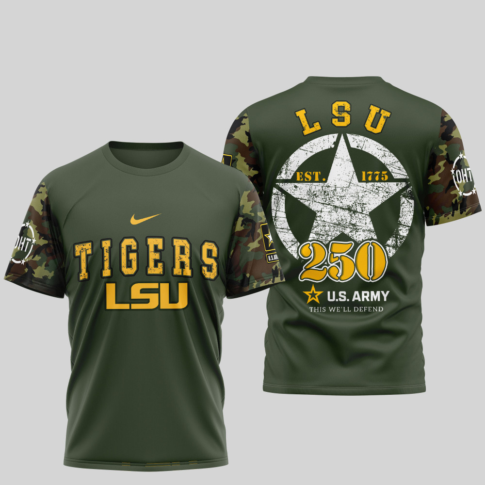 Lsu Tigers , Premium U.S.Army 3D Shirt Td