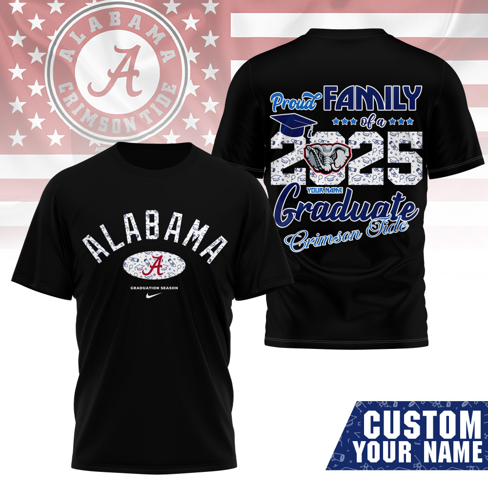 Alabama Crimson Tide , Premium Graduation Season 3D Shirt Ny