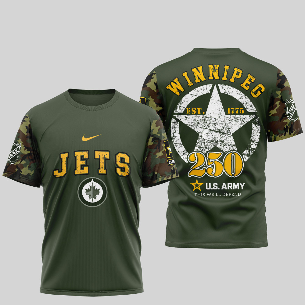 Winnipeg Jets , Premium Nhl U.S.Army 3D Shirt Td
