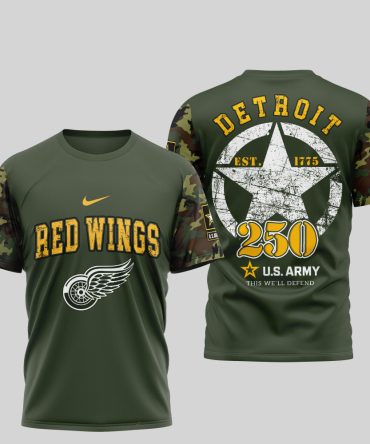 Detroit Red Wings , Premium Nhl U.S.Army 3D Shirt Td