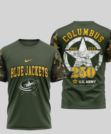 Columbus Blue Jackets , Premium Nhl U.S.Army 3D Shirt Td