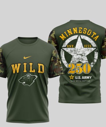 Minnesota Wild , Premium Nhl U.S.Army 3D Shirt Td