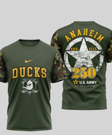 Anaheim Ducks , Premium Nhl U.S.Army 3D Shirt Td