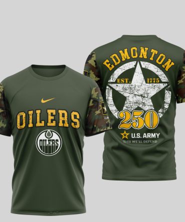 Edmonton Oilers , Premium Nhl U.S.Army 3D Shirt Td