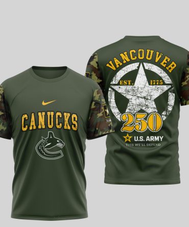 Vancouver Canucks , Premium Nhl U.S.Army 3D Shirt Td