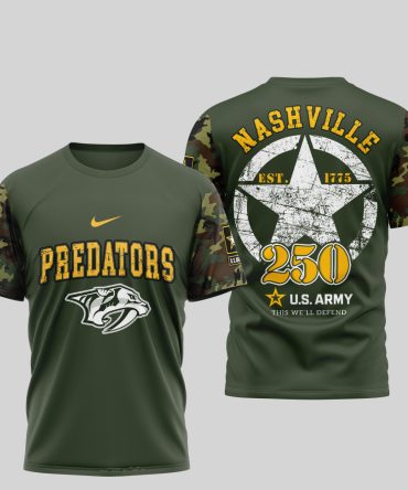 Nashville Predators , Premium Nhl U.S.Army 3D Shirt Td