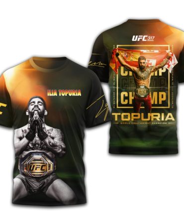 Ilia Topuria , Premium Ufc Lightweight Champions 3D Shirt Td