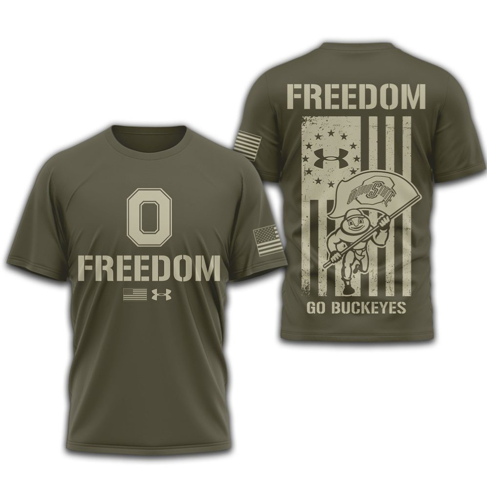 Ohio State Buckeyes , Premium Ncaa Freedom Under Armour 3D Shirt Td