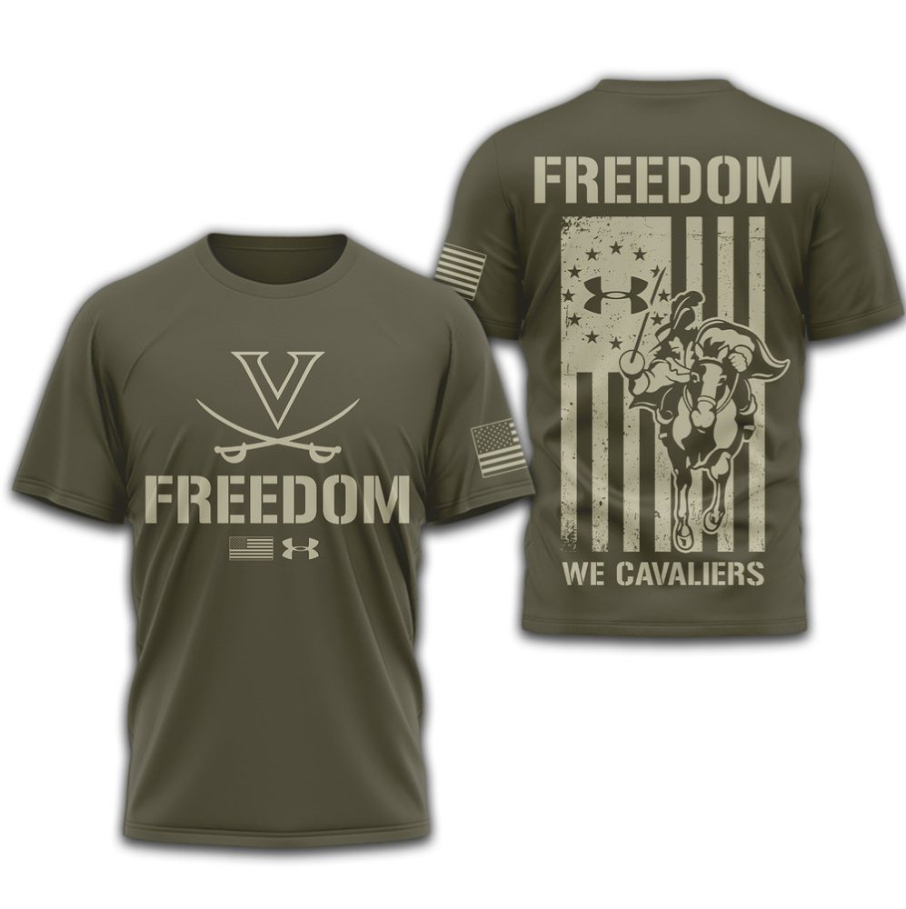 Virginia Cavaliers , Premium Ncaa Freedom Under Armour 3D Shirt Td