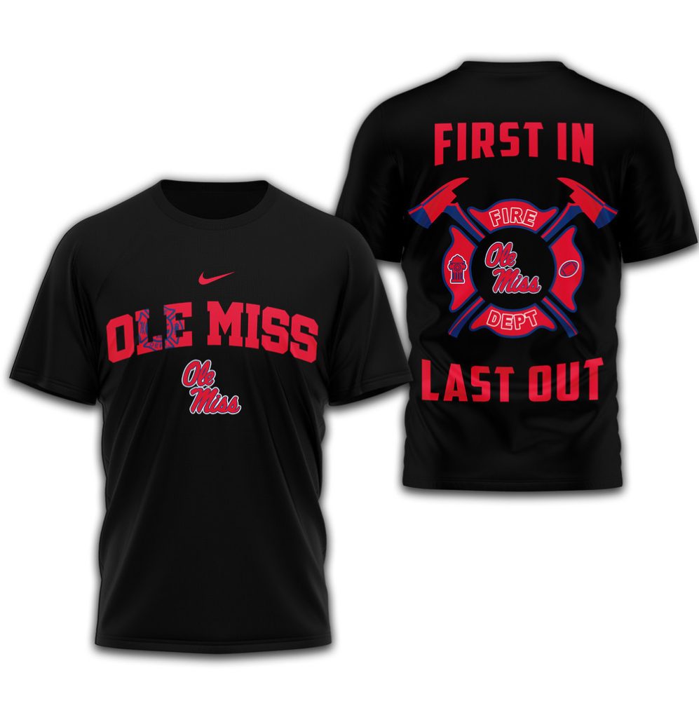 Ole Miss Rebels , Premium Fire Dept 3D Shirt Td291225