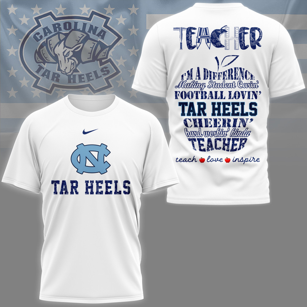 North Carolina Tar Heels , Premium Teacher Pride 3D Shirt Ny