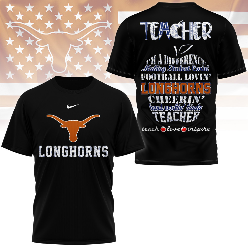 Texas Longhorns , Premium Teacher Pride 3D Shirt Ny