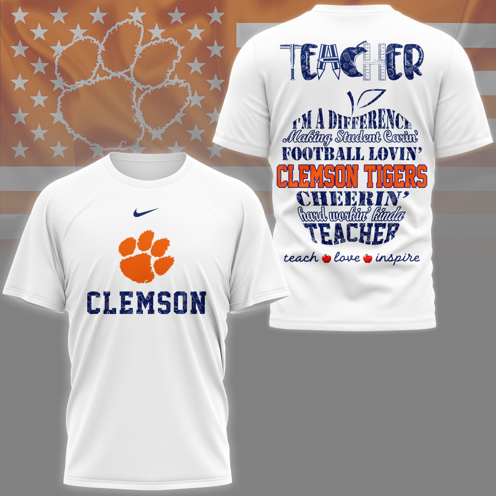 Clemson Tigers , Premium Teacher Pride 3D Shirt Ny
