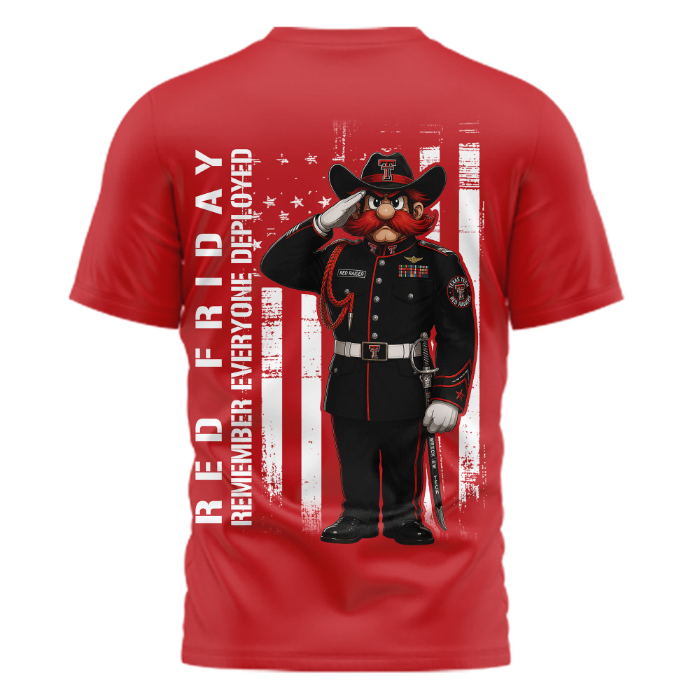Texas Tech Red Raiders , Premium Ncaa Remember Everyone Deployed 3D Shirt Td