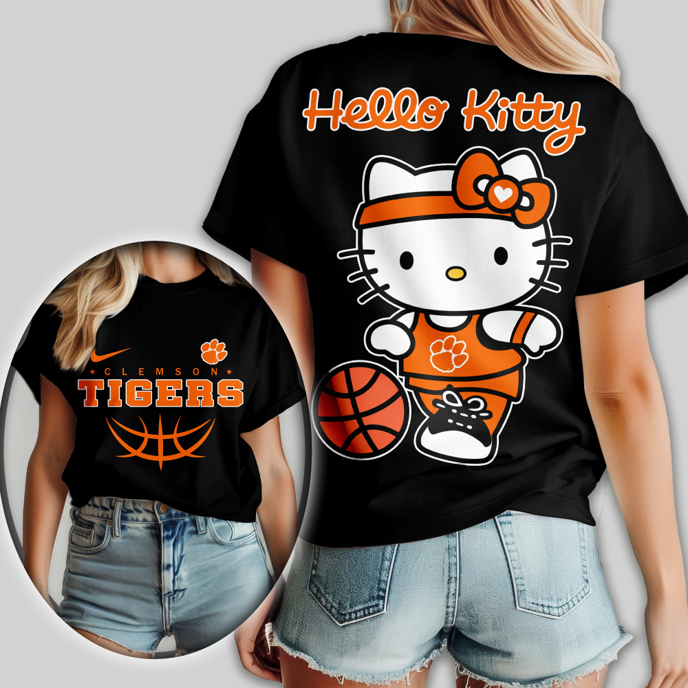 Clemson Tigers , Premium Ncaa Hello Kitty Basketball Women Shirt Td