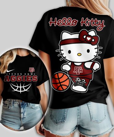 Texas A&M Aggies , Premium Ncaa Hello Kitty Basketball Women Shirt Td
