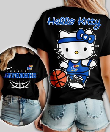 Kansas Jayhawks , Premium Ncaa Hello Kitty Basketball Women Shirt Td