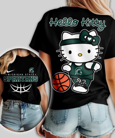 Michigan State Spartans , Premium Ncaa Hello Kitty Basketball Women Shirt Td