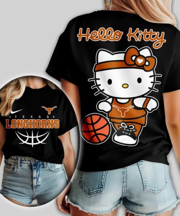 Texas Longhorns , Premium Ncaa Hello Kitty Basketball Women Shirt Td