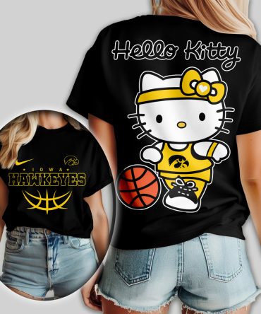 Iowa Hawkeyes , Premium Ncaa Hello Kitty Basketball Women Shirt Td
